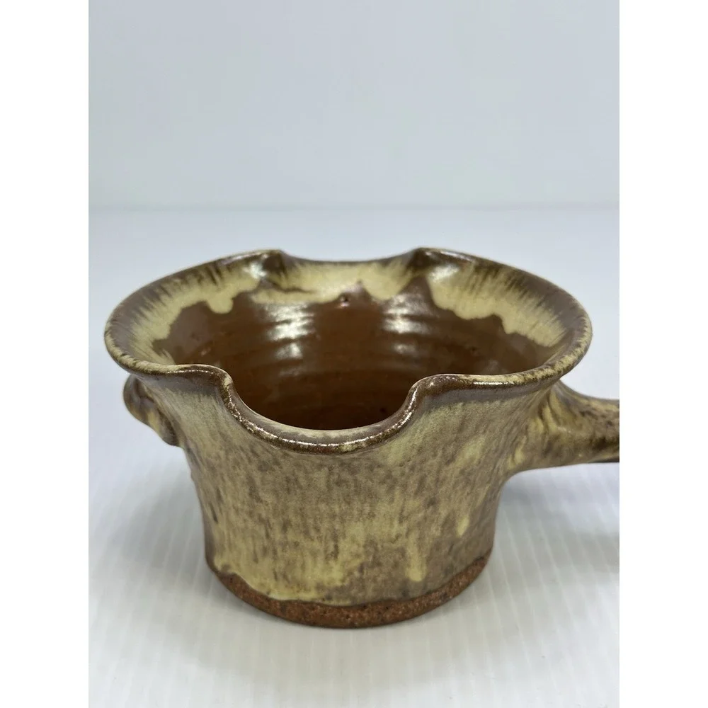 Terry‎ Silverman Flameware Pottery  Spouted Butter Warmer Fitzwilliam NH